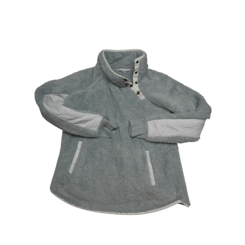 Southern Tide sherpa pullover jacket, women's XS, light gray